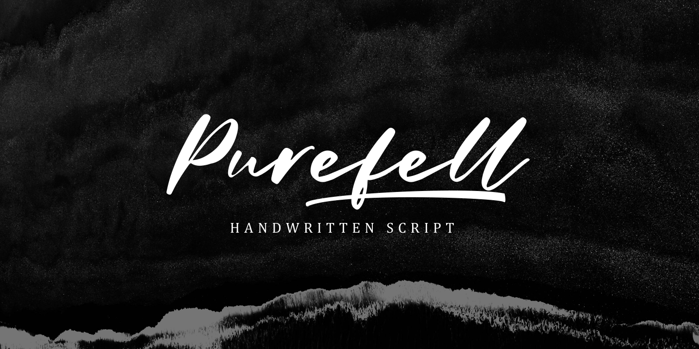 Przykładowa czcionka Purefell Script #1